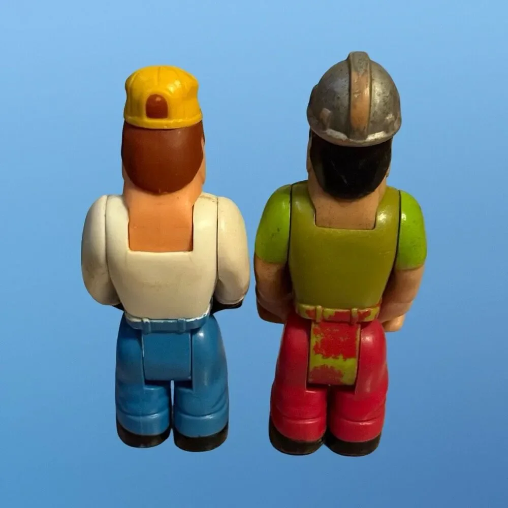Vintage 1979 Fisher Price Construction HUSKY HELPERS Action Figure Workers FP